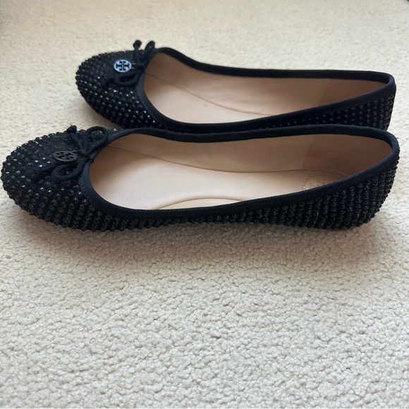 Tory Burch Black Studded Flats Size 8.5. - Picture 3 of 5